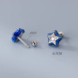 S925 Solid Silver Star Stud Earring for Women