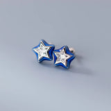 S925 Solid Silver Star Stud Earring for Women