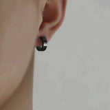 Men's Stainless Steel Non-Piercing Clip On Ear Stud Cuff Earrings
