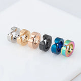 Men's Stainless Steel Non-Piercing Clip On Ear Stud Cuff Earrings