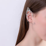Retro Flower Elf Ears Clip Elves Earrings Creative Earrings Female Alloy