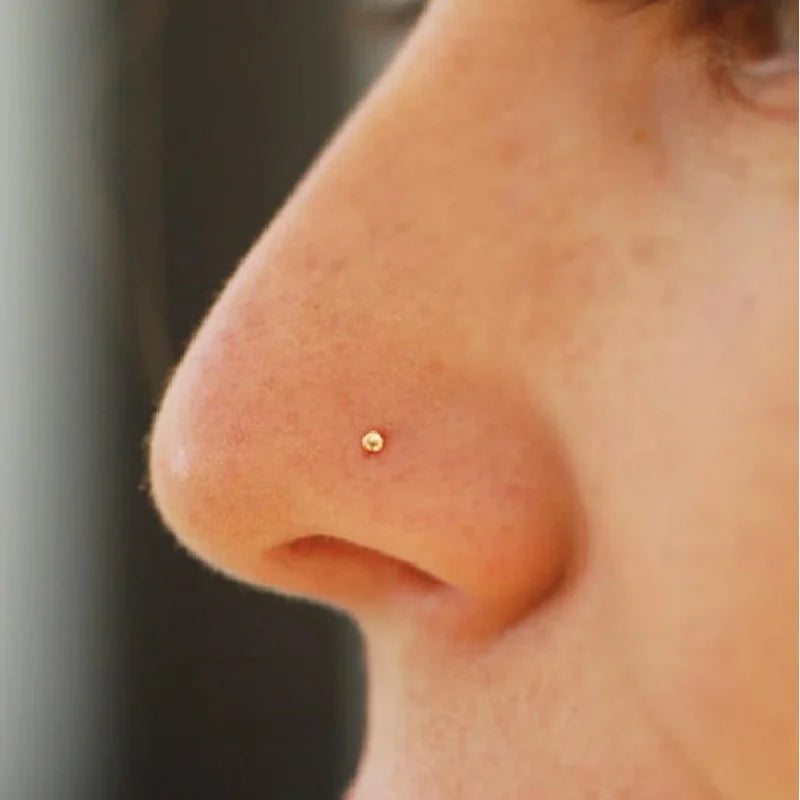 925 Silver Nose Studs Minimalist Tiny Dot Boho 22g Nose Piercing Jewelry
