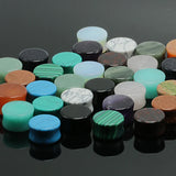 1 Pair Stone Ear Stretchers Plugs and Tunnels Piercing Gauges