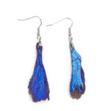 Tourmaline Feather Stone Earrings Charms Bohemian Woman Jewelry Gift