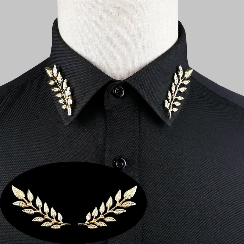 Men Women Suit Collar Pin Tree Leaf Dragon Leopard Brooches