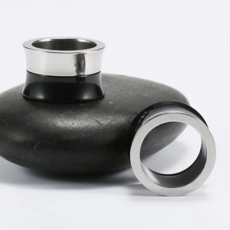 Stainless Steel Ear Flesh Tunnel Men Women Ear Gauges Earrings
