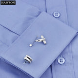 Plain Metal Men Cufflinks with Box - Unique Design
