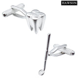 Plain Metal Men Cufflinks with Box - Unique Design