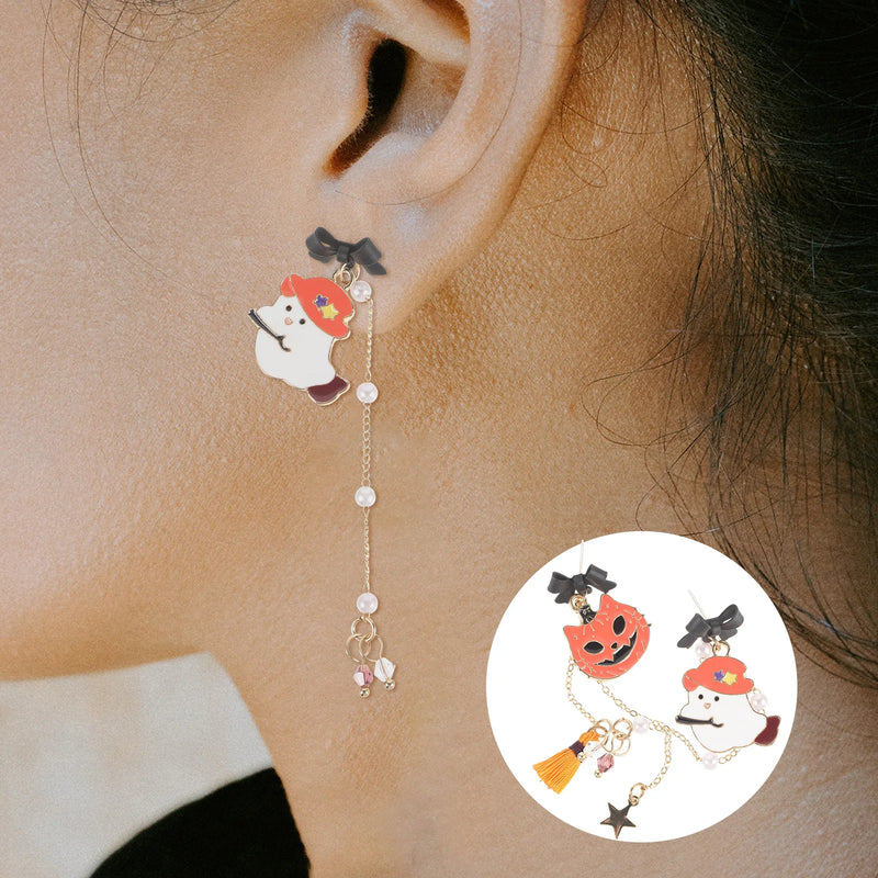Women Halloween Drop Earrings Asymmetrical Earrings for Girls