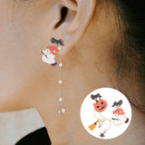 Women Halloween Drop Earrings Asymmetrical Earrings for Girls