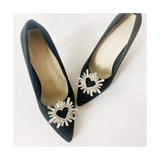 Heart Shape Rhinestone Shoe Clips DIY Jewelry Accessories