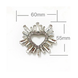 Heart Shape Rhinestone Shoe Clips DIY Jewelry Accessories