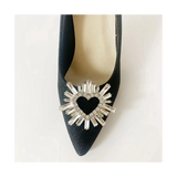 Heart Shape Rhinestone Shoe Clips DIY Jewelry Accessories