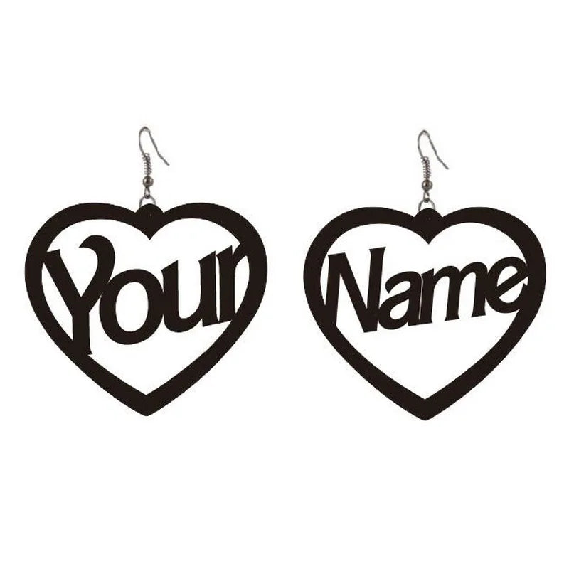 Custom Cursive Name Hoop Earrings for Women, Personalized Initial Nameplate Gift