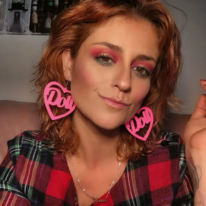 Custom Cursive Name Hoop Earrings for Women, Personalized Initial Nameplate Gift