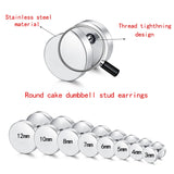 Stainless Steel Stud Hoop Earrings Set Gothic Cross Street Hip Hop Ear Jewelry