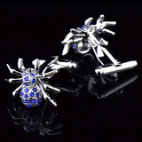Spider Crystal Sleeve Nails Men's Cufflinks Buttons Jewelry