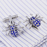 Spider Crystal Sleeve Nails Men's Cufflinks Buttons Jewelry