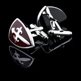 Cross Shield Cufflinks Men's Shirt Cuff links Buttons Jewelry Accessories
