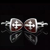 Cross Shield Cufflinks Men's Shirt Cuff links Buttons Jewelry Accessories