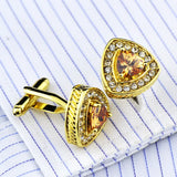 Crystal Zircon Nails Cufflinks Buttons Jewelry