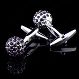 Dark Purple Sleeve Nails Men's Cufflinks Buttons