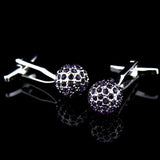 Dark Purple Sleeve Nails Men's Cufflinks Buttons