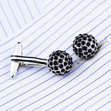 Dark Purple Sleeve Nails Men's Cufflinks Buttons