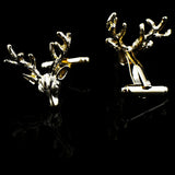 Deer Men's Shirt Cufflinks for Christmas Gift