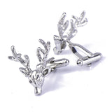 Deer Men's Shirt Cufflinks for Christmas Gift