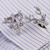 Deer Men's Shirt Cufflinks for Christmas Gift