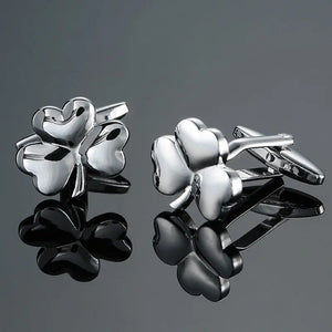 High Cufflinks Rose Champagne Four-leaf Clover Cuff Links For Mens French Shirt