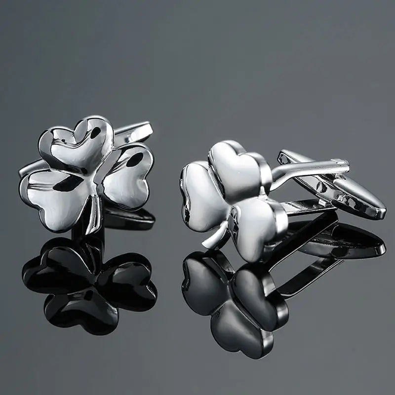 High Cufflinks Rose Champagne Four-leaf Clover Cuff Links For Mens French Shirt