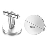 Personalized Stainless Steel Cufflinks Square Round Name Date
