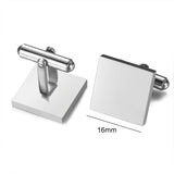Personalized Stainless Steel Cufflinks Square Round Name Date