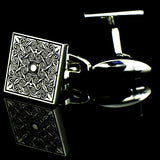 Retro Laser Pattern Sleeve Nails Men's Shirt Cufflinks Buttons