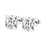Stainless Steel Stud Earrings CZ Set Men Women Earring