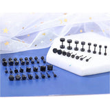 Stainless Steel Stud Earrings CZ Set Men Women Earring