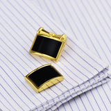 Paris Carnelian Cufflinks Rhinestone French Buttons Men's Jewelry