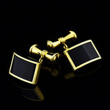Paris Carnelian Cufflinks Rhinestone French Buttons Men's Jewelry