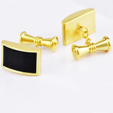 Paris Carnelian Cufflinks Rhinestone French Buttons Men's Jewelry