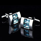 Paris Light Carnelian Cufflinks Crystal Rhinestone Cuff Links Men's Buttons