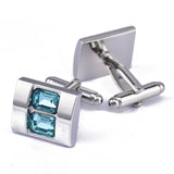 Paris Light Carnelian Cufflinks Crystal Rhinestone Cuff Links Men's Buttons