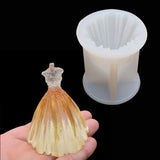 3D Princess Dress Skirt Silicone Chocolate Fondant Candy Mould