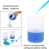 600/1000ml Silicone Measuring Cup with Scale, Reusable Mixing Cup