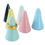 Ceramics Rings Jewelry Display Cone Stand Six Colors 2.8x2.8x4.5cm