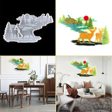 Christmas Elk Resin Mold DIY Craft Wall Hanging Decoration Epoxy Mold