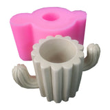 Concrete Flowerpot Mold Cactus Flowerpot Mold Cement Container Silicone Mold