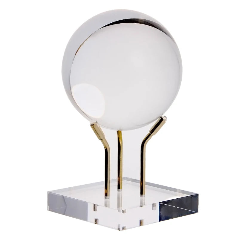1 Pc Crystal Ball Holder Sphere Stands Acrylic Base Of Stone Metal Arm