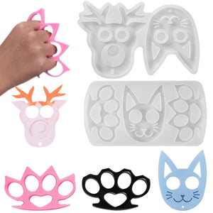 1 Pc Crystal Epoxy Resin Mold Keychain Pendant Silicone Mould